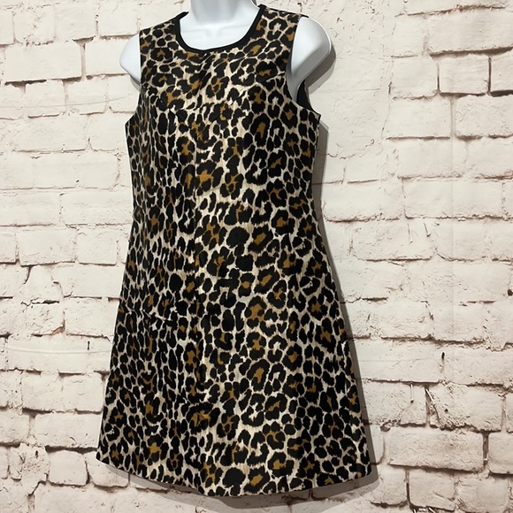 🆕J. Crew Leopard Shift Dress, Size 2 - Picture 5 of 10